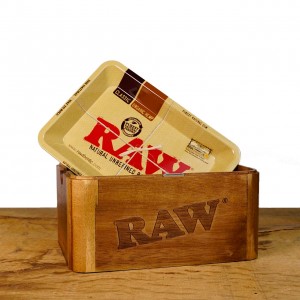 Hộp Gỗ Raw kèm Khay Kim Loại MINI